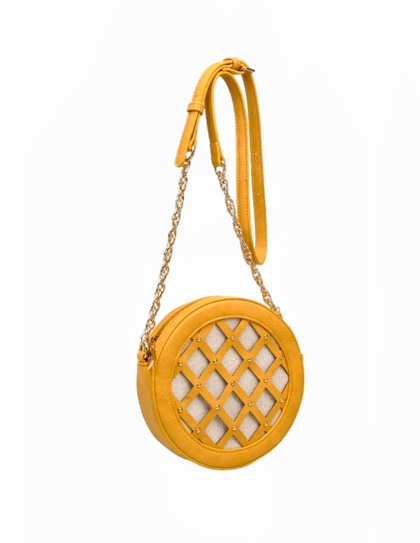 Yellow Luxe Couture Crossbody Purse