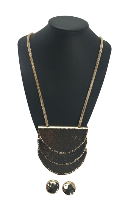 Over The Moon About You Necklace and Earring Set
