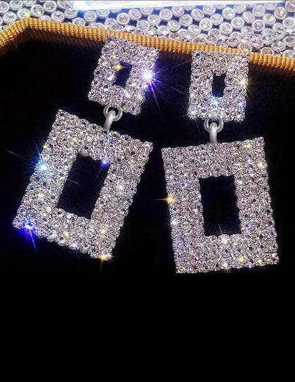 Glitter Square Earrings